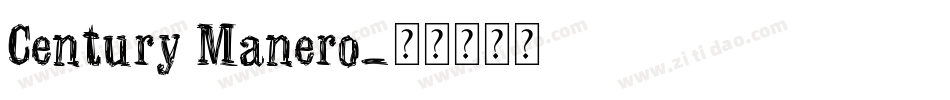 Century Manero字体转换